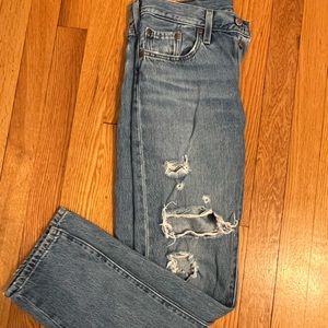 levis 501 tapered cropped 24 w